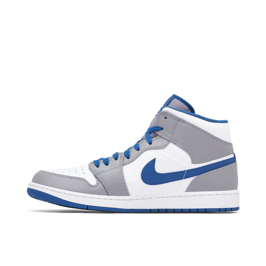 AIR JORDAN 1 MID WHITE TRUE in BLUE GREY - product image from the listing.