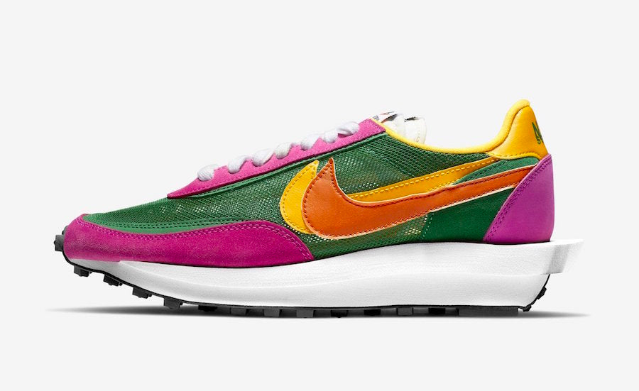 Nike LDV Waffle Sacai BV0073-301 Sneakers in Green Pink - product image from the listing.