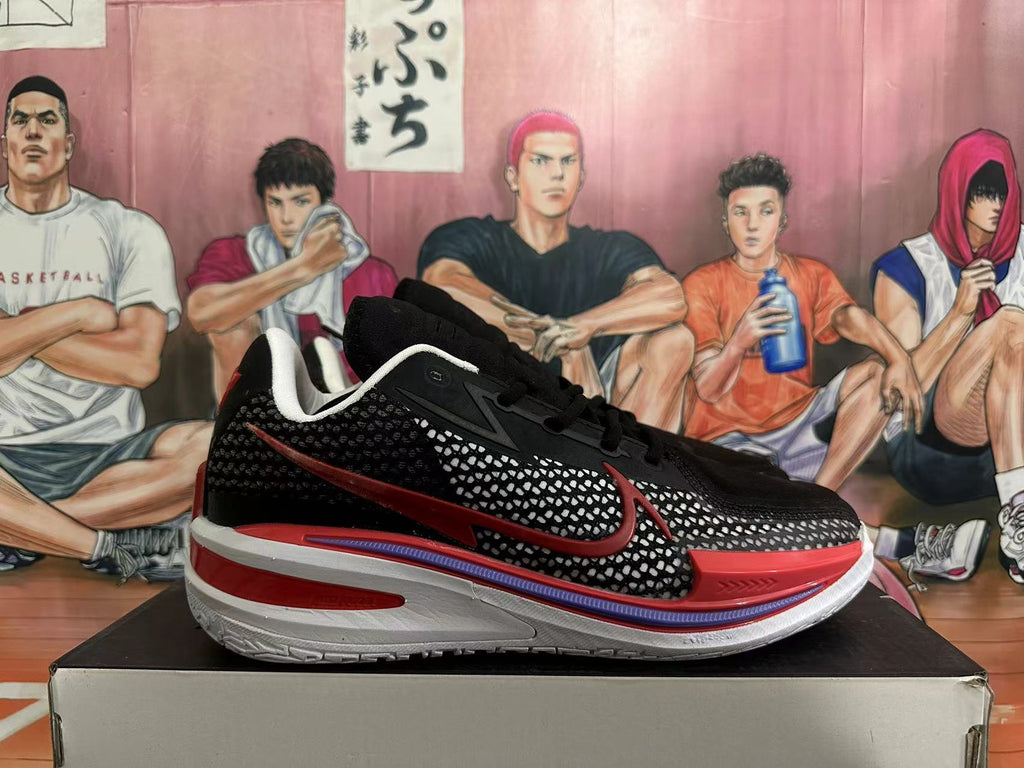 Nike GT Cut Basketball Shoes in Black Red White - product image from the listing.