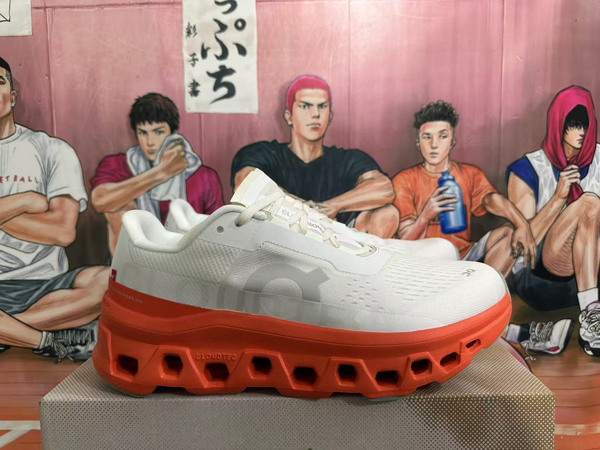 White and Orange On Running Shoes - product image from the listing.