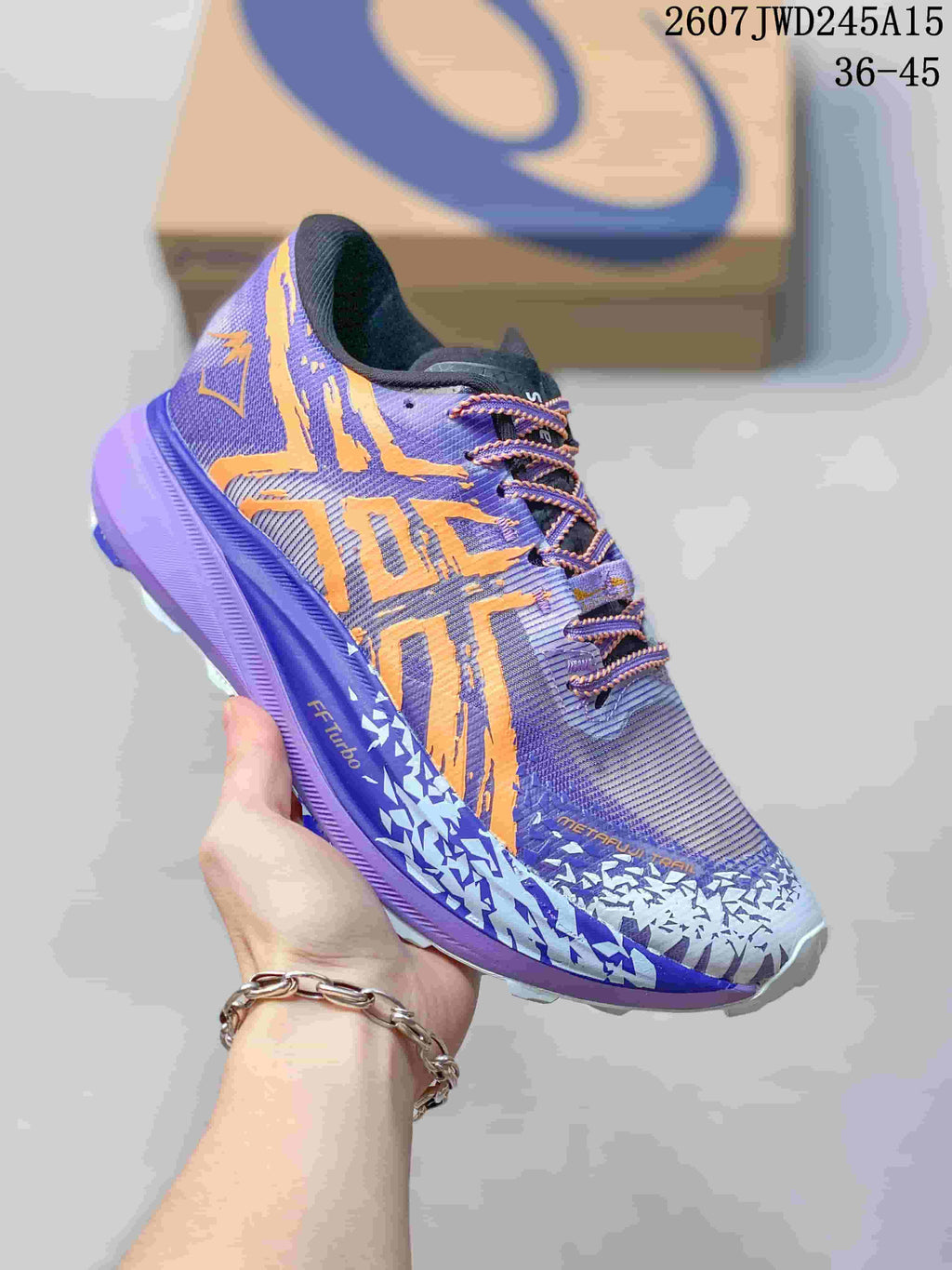 ASICS GEL Magic Speed 4 Sneakers in Purple Orange 2607JWD245A15 - product image from the listing.