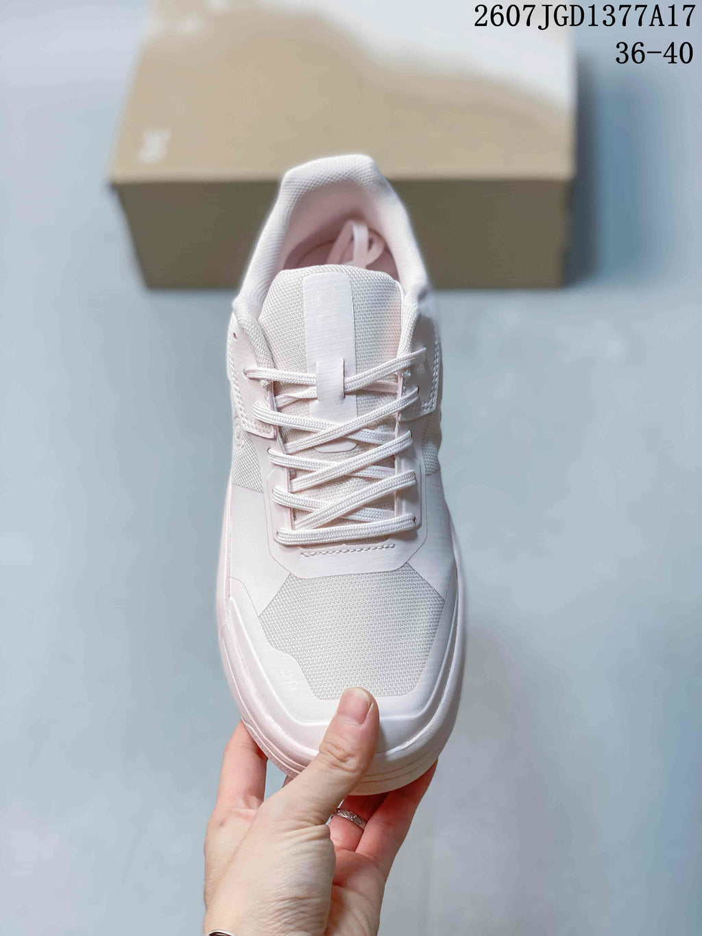 On THE Roger Clubhouse Trainers White/Pink 2607 JGD1377A17 - product image from the listing.