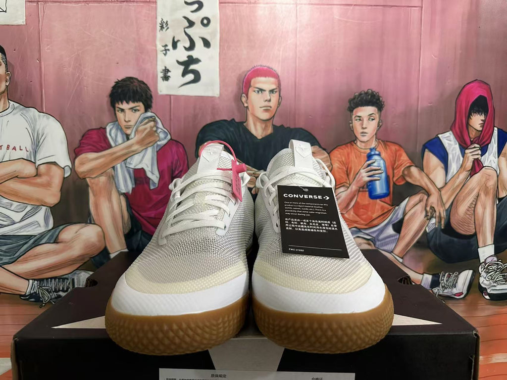 Converse All Star Series Low-Top Sneakers in White and Gum - product image from the listing.