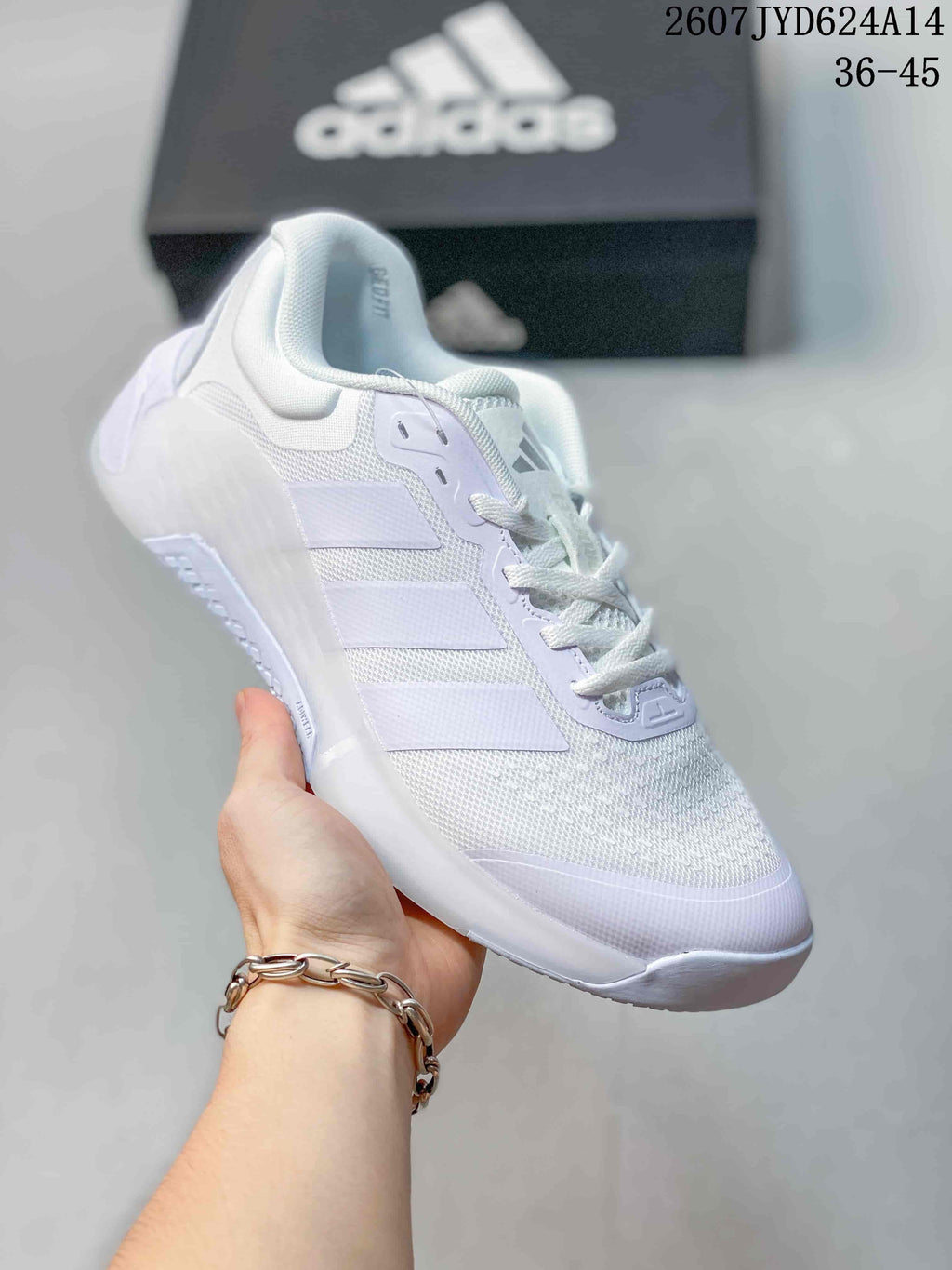 White Mesh - adidas Dropset 4 Training Shoes - product image from the listing.