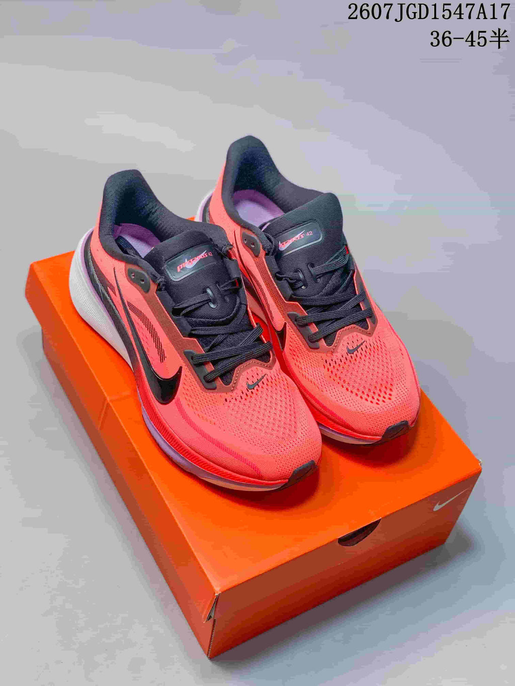 Nike Air Zoom Pegasus 42 Running Shoes in Coral Black 711270OWE - product image from the listing.