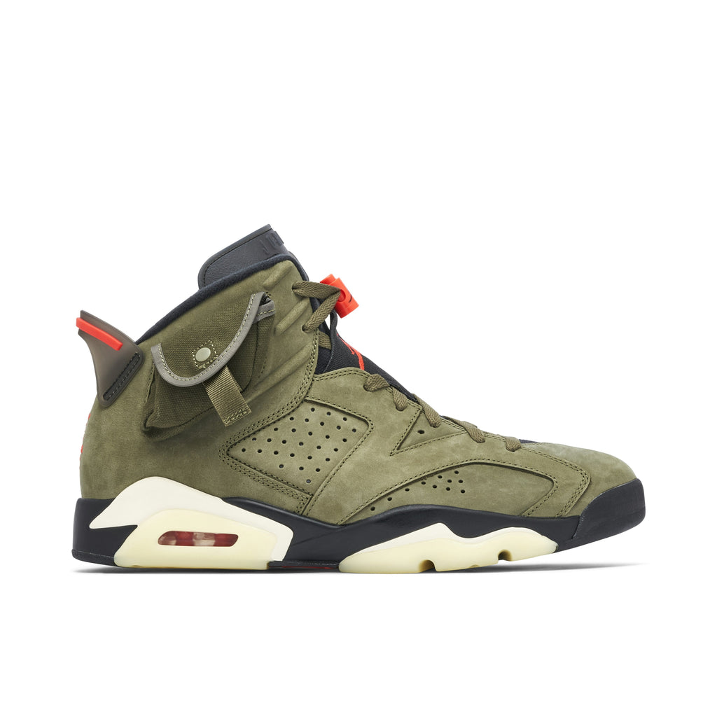 AIR JORDAN 6 X TRAVIS SCOTT MEDIUM in OLIVE - product image from the listing.