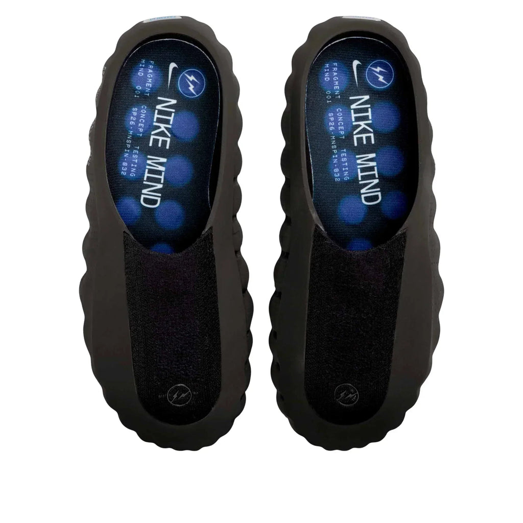 Nike Mind 001 Fragment Mules in Black - product image from the listing.