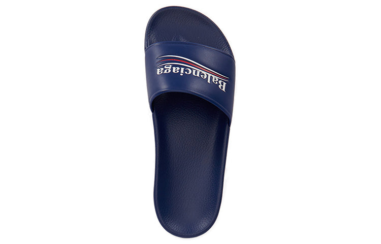Pool Sandal Political Sandals Blue 530562WAM004045 # by Balenciaga - product image from the listing.