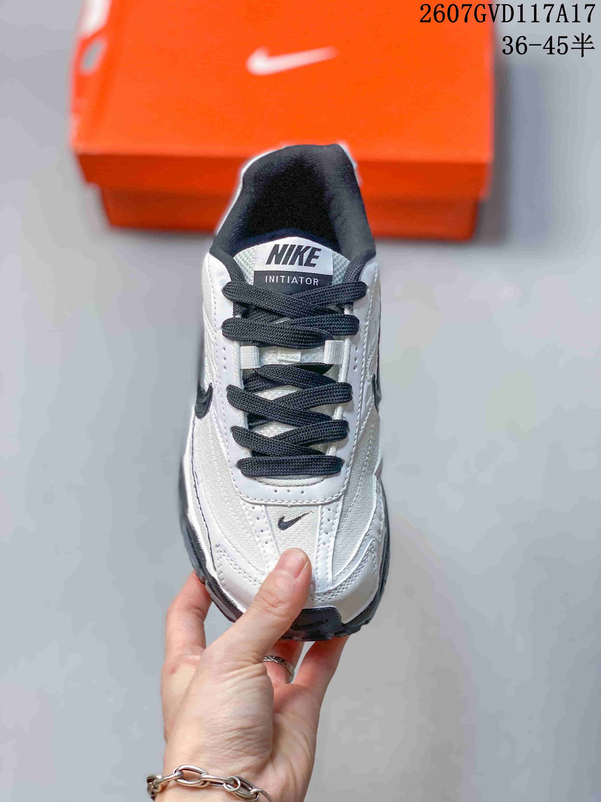 Nike Initiator Retro Running Sneakers in White Black FQ6873 - product image from the listing.