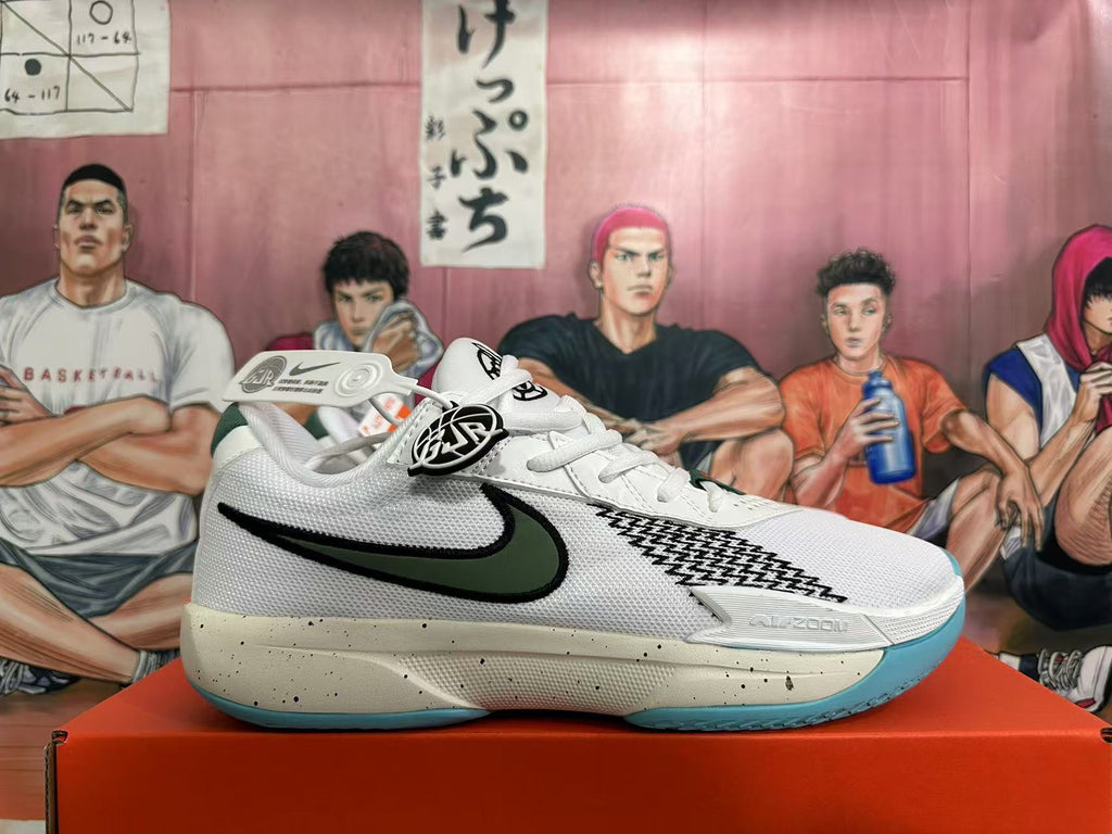 Nike Basketball Sneakers in White Blue - product image from the listing.