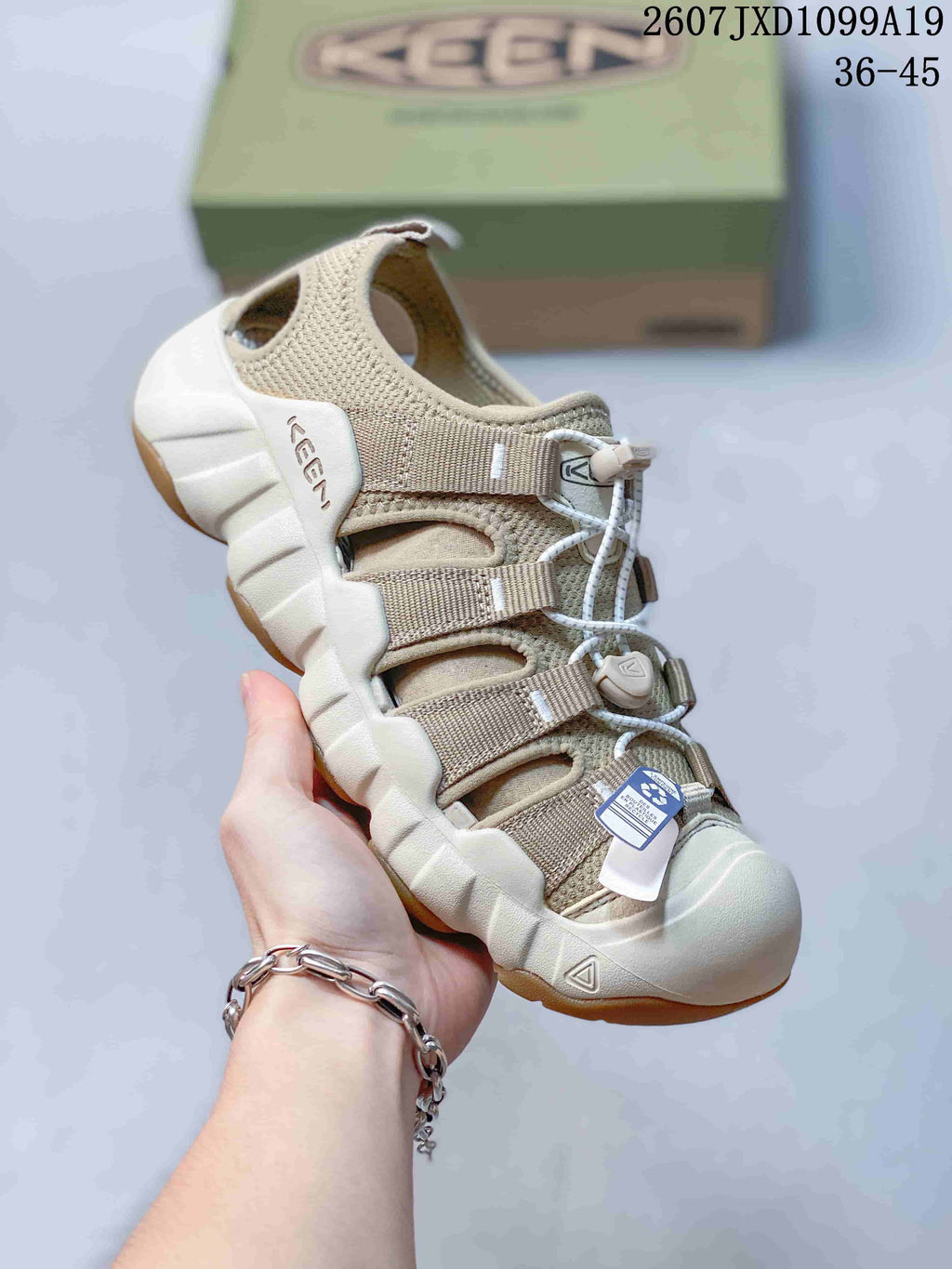 Astoria West Beige Outdoor Sandals 2607 JXD1099A19 by Keen - product image from the listing.