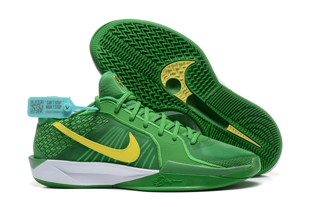 Nike Sabrina 2 Basketball Shoes in Green and Yellow - product image from the listing.