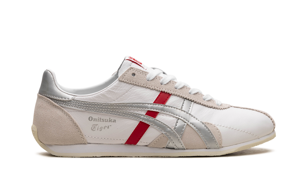 Onitsuka Tiger Runspark Sneakers in White Silver Red - product image from the listing.