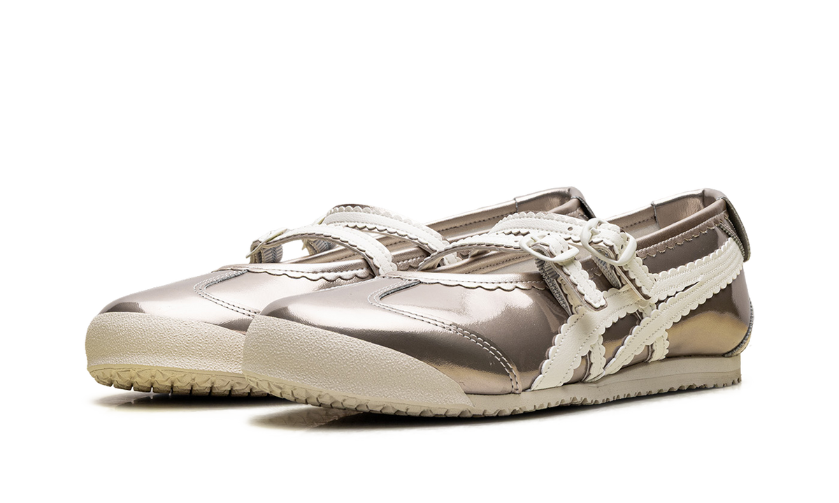 Women's Onitsuka Tiger Mexico 66 TGRS Metallic Pack Ballet Flats - Champagne Cream - product image from the listing.