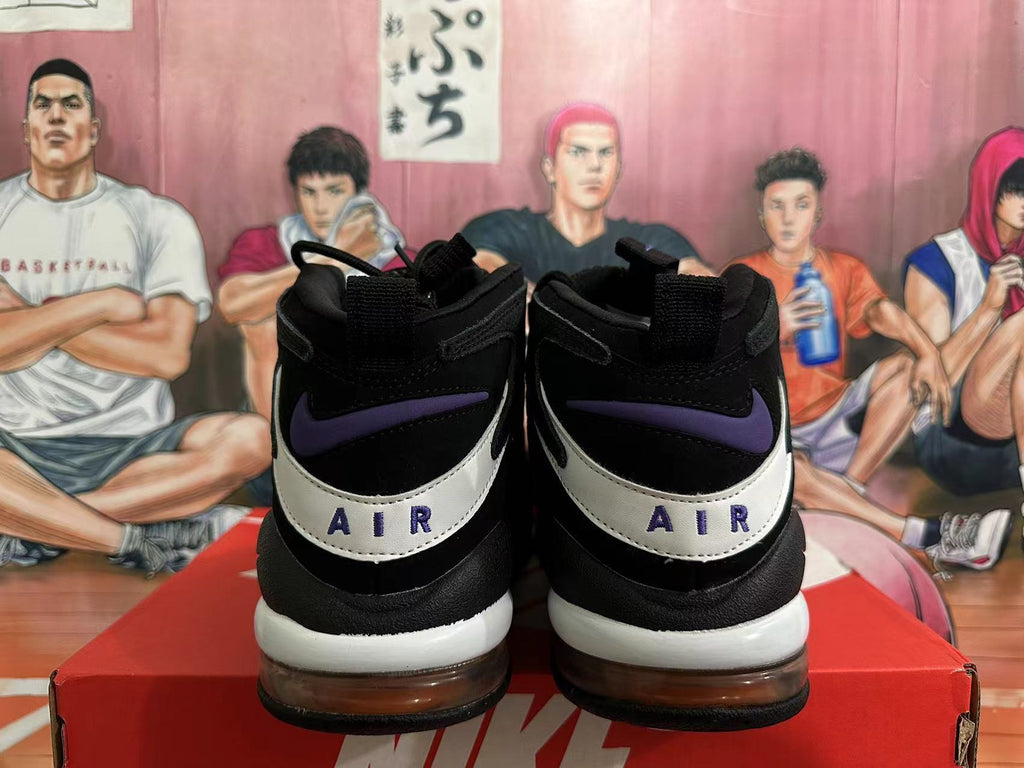 Nike Air Max Uptempo Basketball Shoes in Black Purple - product image from the listing.