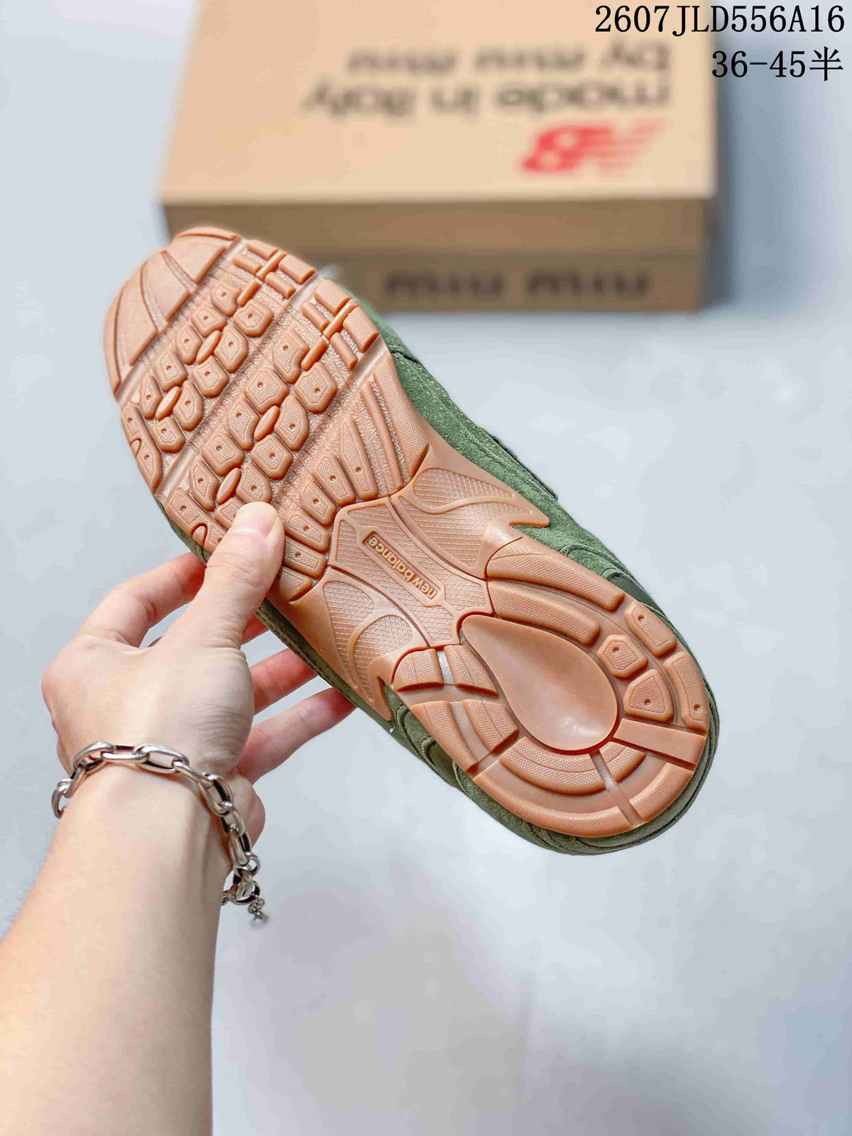 Miu Miu x New Balance 530 SL Sneakers in Green 2607JLD556A16 - product image from the listing.