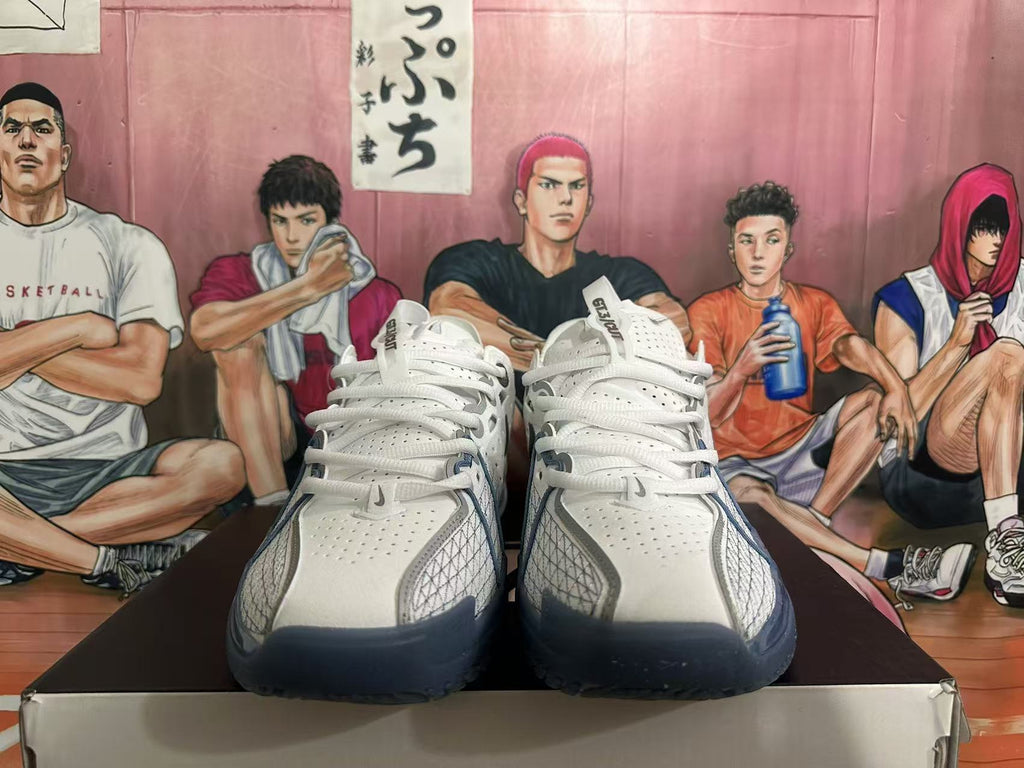 Nike GT Cut 3 Basketball Shoes in White and Blue - product image from the listing.