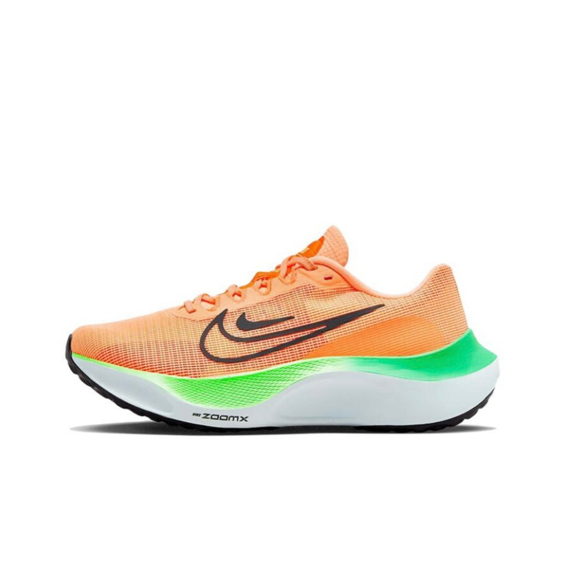 Nike Zoom Fly 5 Running Shoes in Orange Green DM8974-800 - product image from the listing.