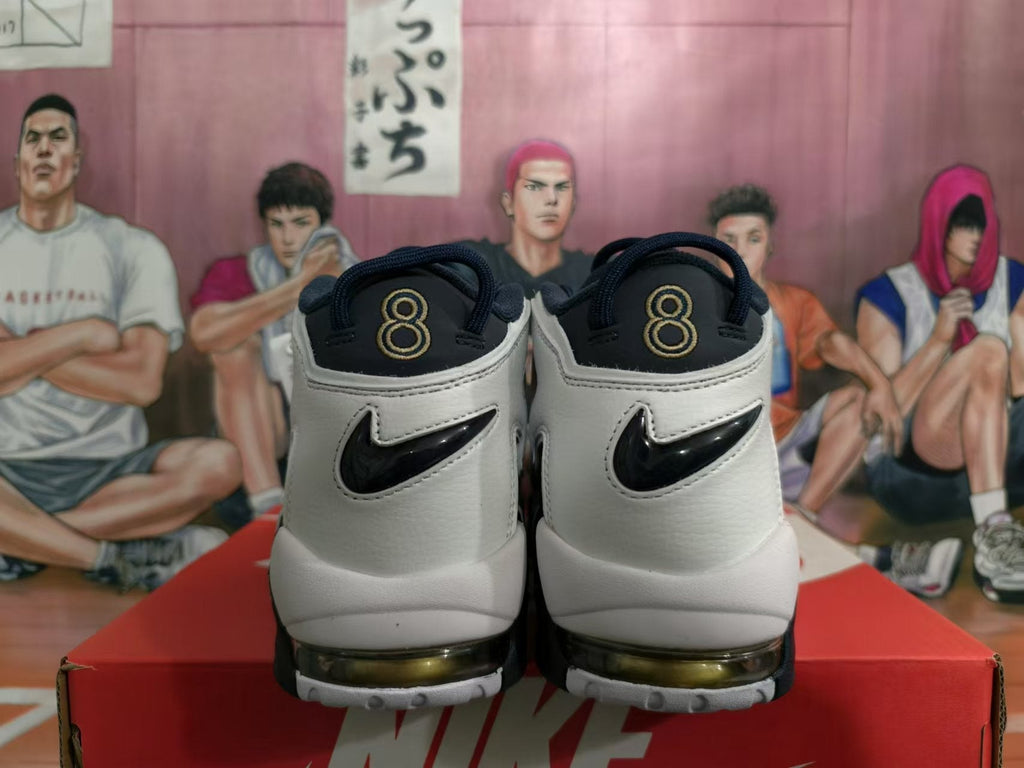 Nike Air More Uptempo Olympic Basketball Shoes in Blue - product image from the listing.