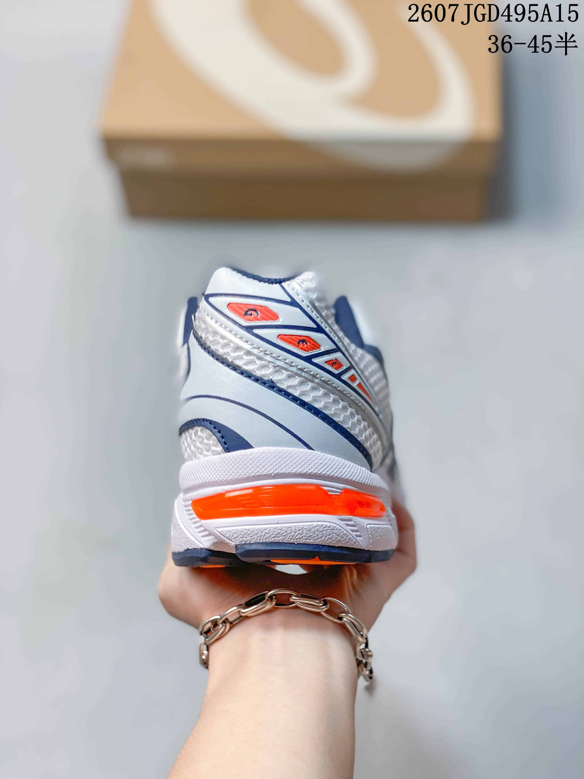 ASICS GEL-1130 Sneakers in White Navy Orange 2607JGD495A15 - product image from the listing.