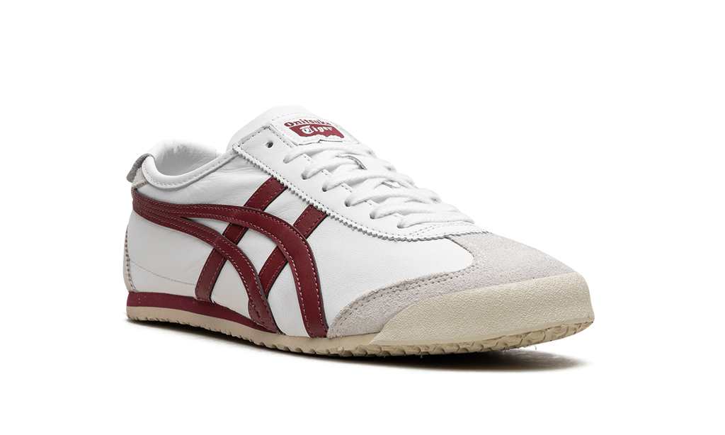 Onitsuka Tiger Mexico 66 Sneakers in White Burgundy - product image from the listing.