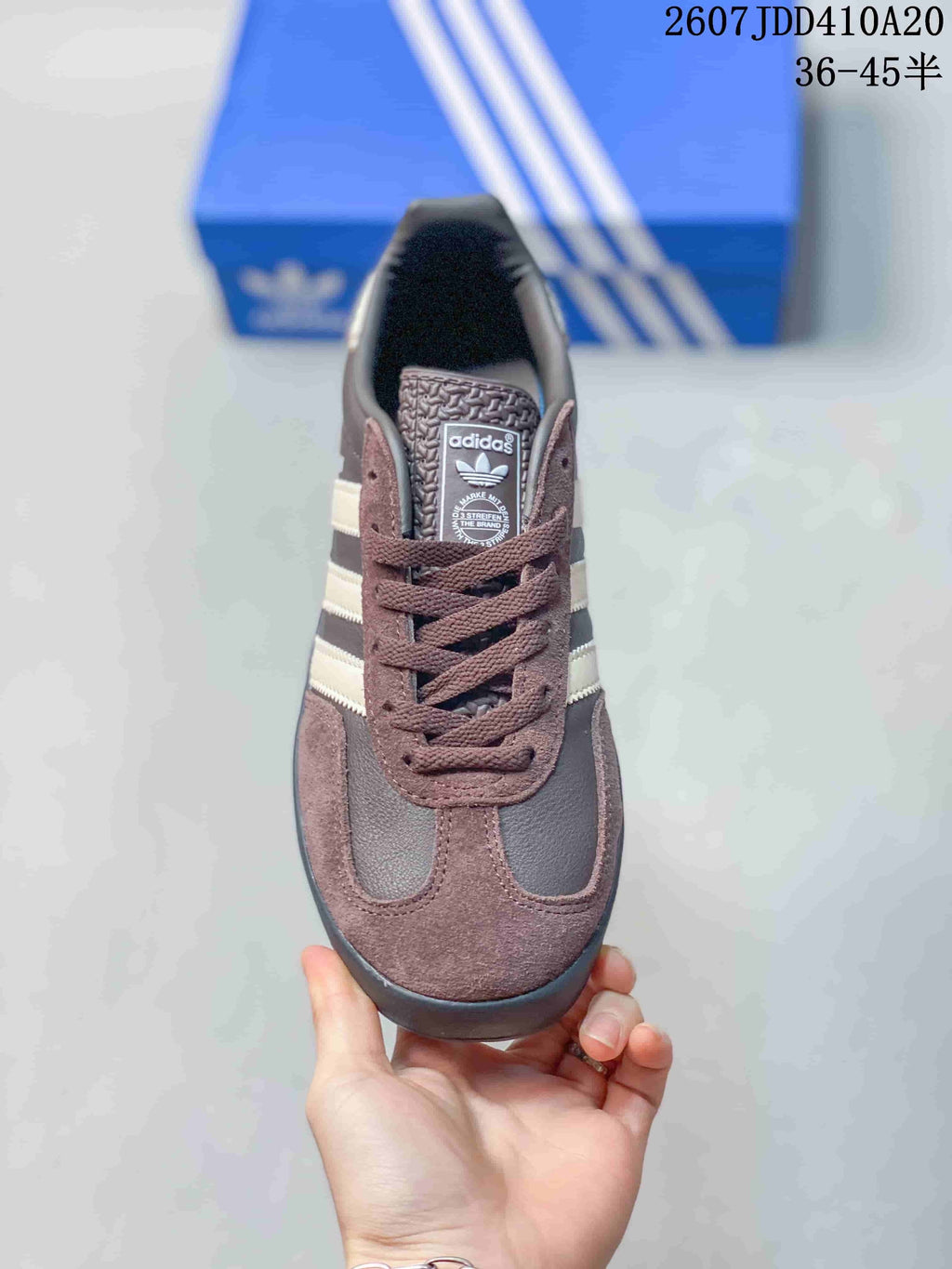 Adidas Gazelle Sneakers in Brown Cream Black 2607JDD410A20 - product image from the listing.