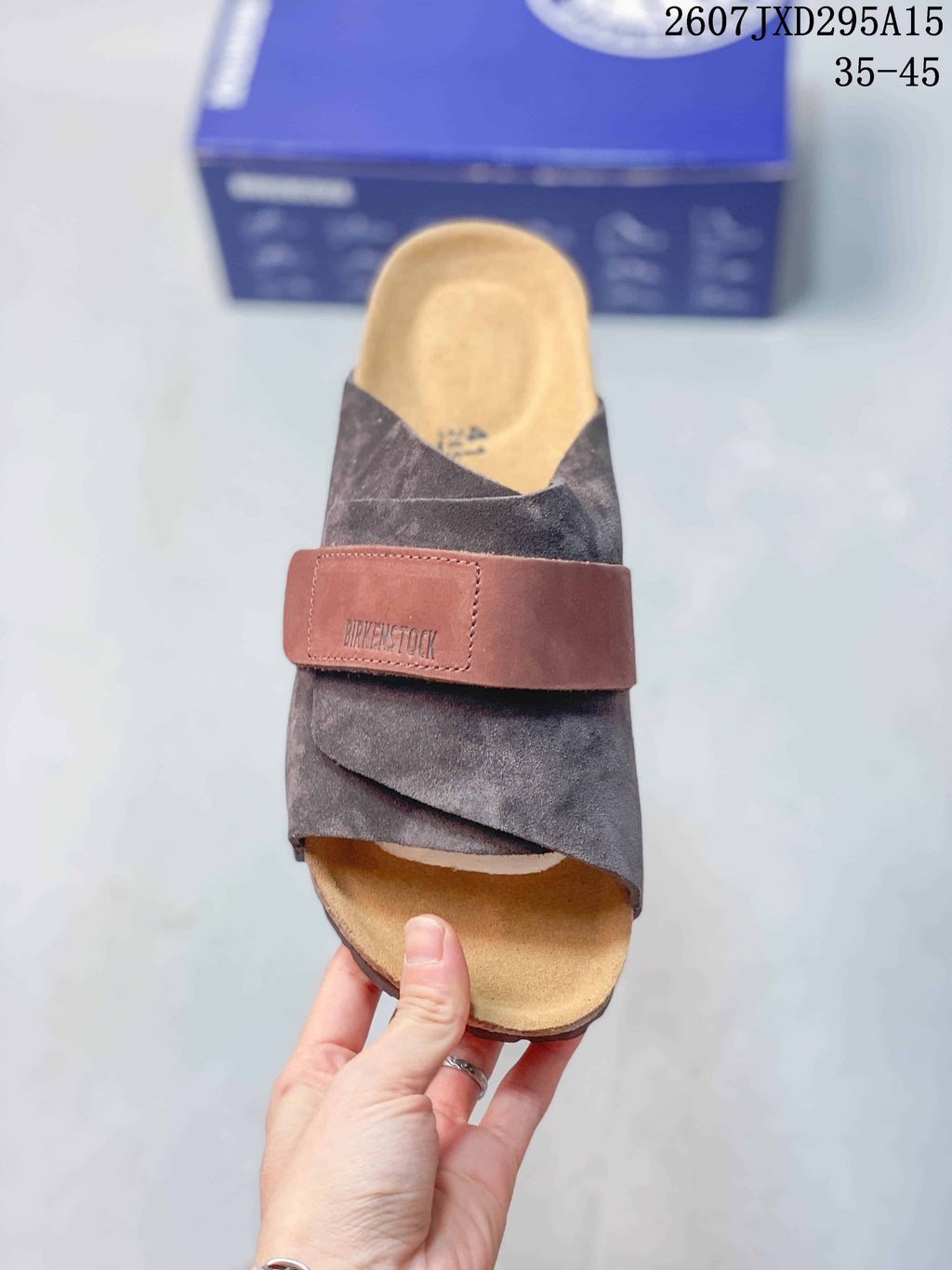 Birkenstock Boston Suede Clogs in Brown Gray 2607JXD295A15 - product image from the listing.