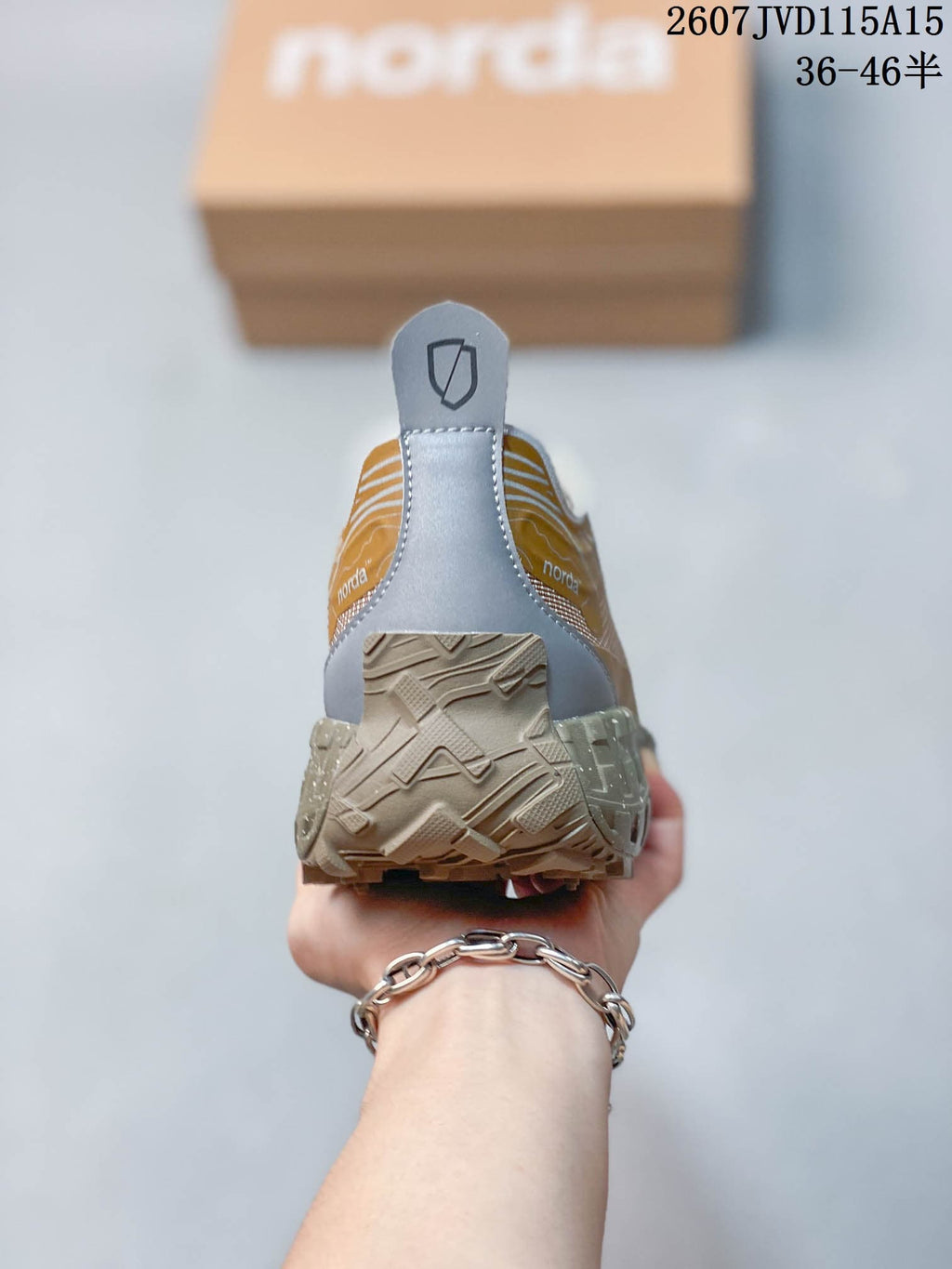 NORDA 001 G+ Trail Sneakers Mustard in Gray 2607JVD115A15 - product image from the listing.