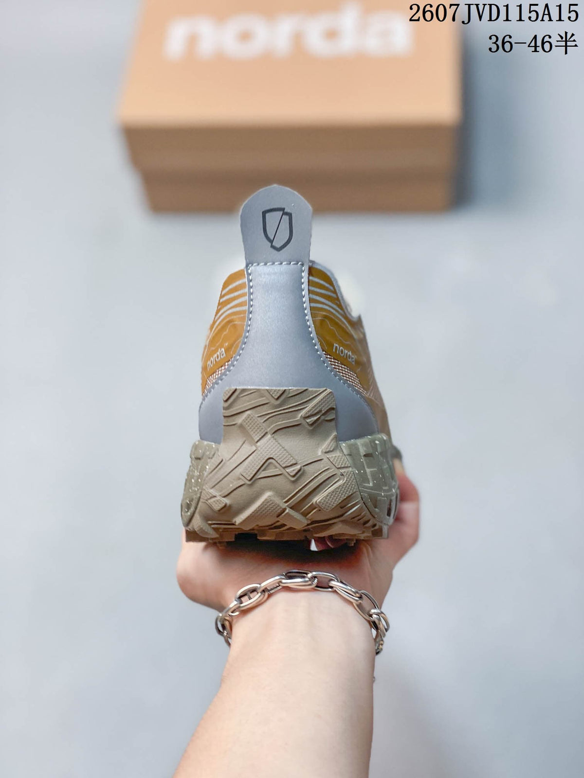 NORDA 001 G+ Trail Sneakers Mustard in Gray 2607JVD115A15 - product image from the listing.