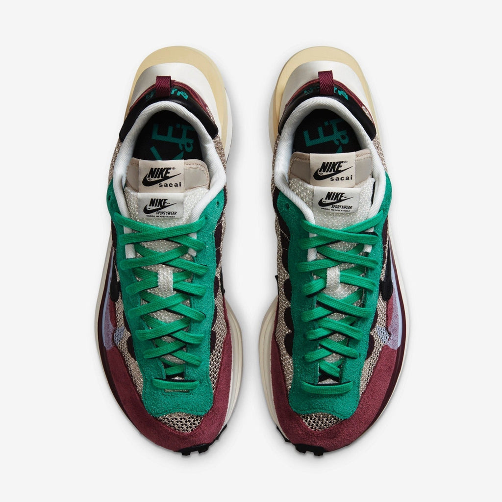 Nike sacai VaporWaffle Sneakers in Burgundy DD3035-200 - product image from the listing.