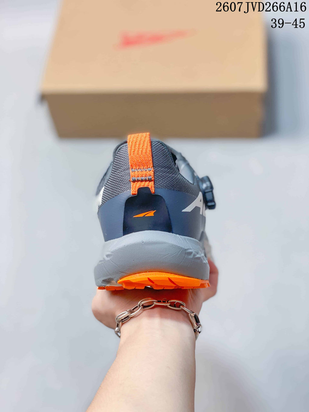Altra Timp 5 BOA Trail Running Shoes in Gray Orange 2607JVD266A16 - product image from the listing.