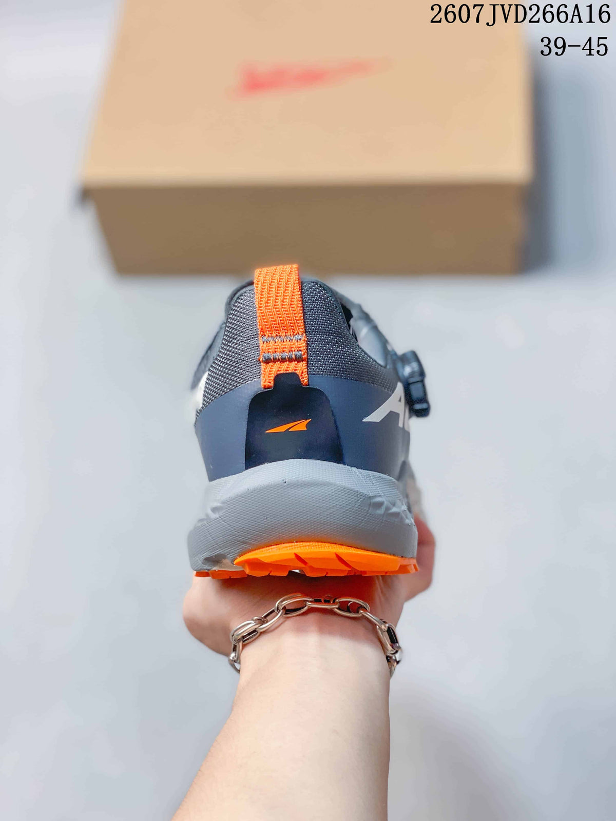 Altra Timp 5 BOA Trail Running Shoes in Gray Orange 2607JVD266A16 - product image from the listing.