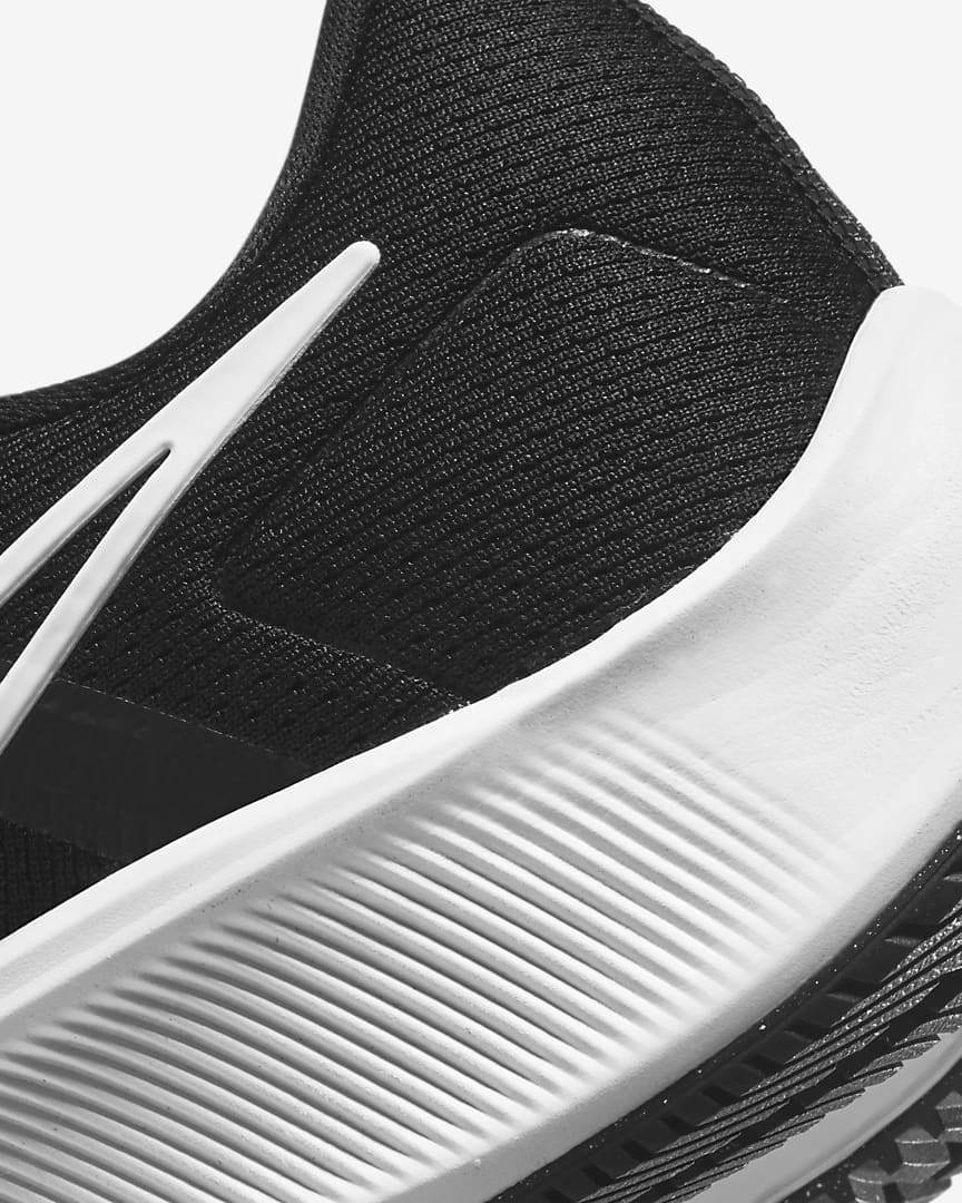 Nike Air Zoom Pegasus 38 Running Shoes in Black and White CW7356-002 - product image from the listing.