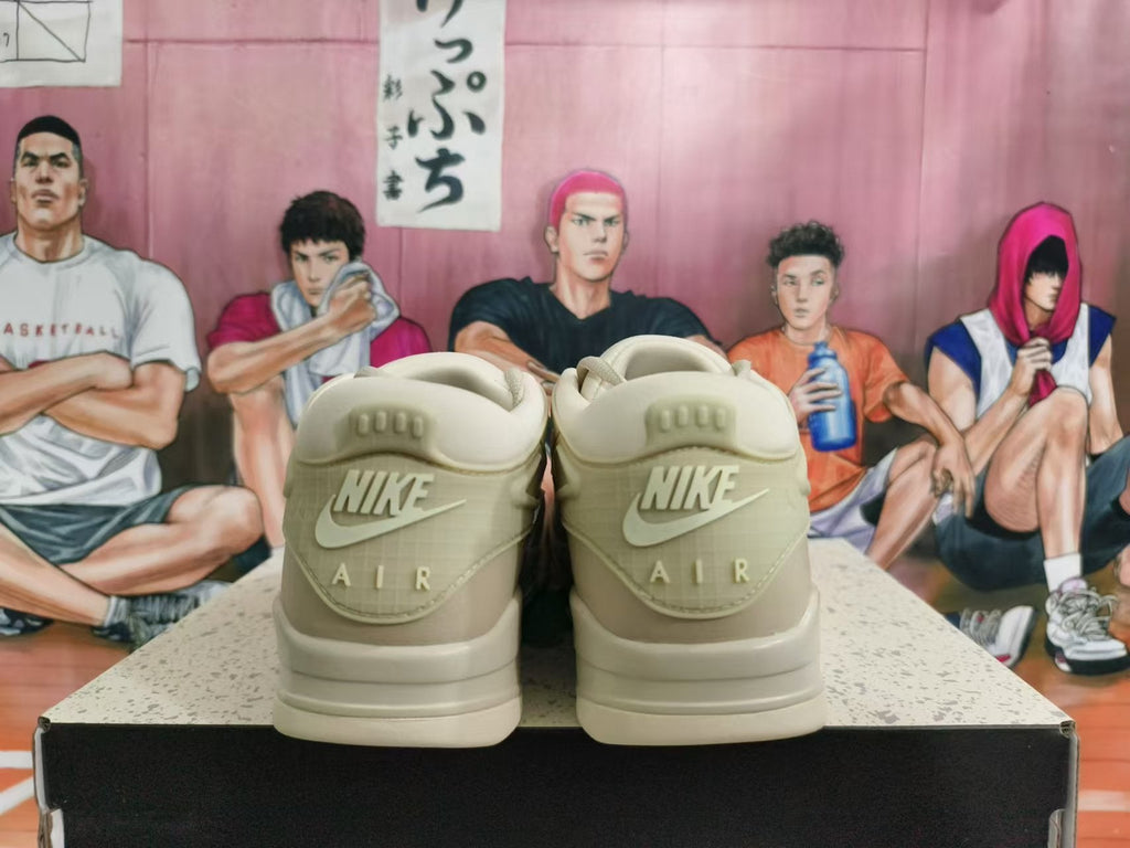 Beige Nike Air Trainer 1 Sneakers - product image from the listing.