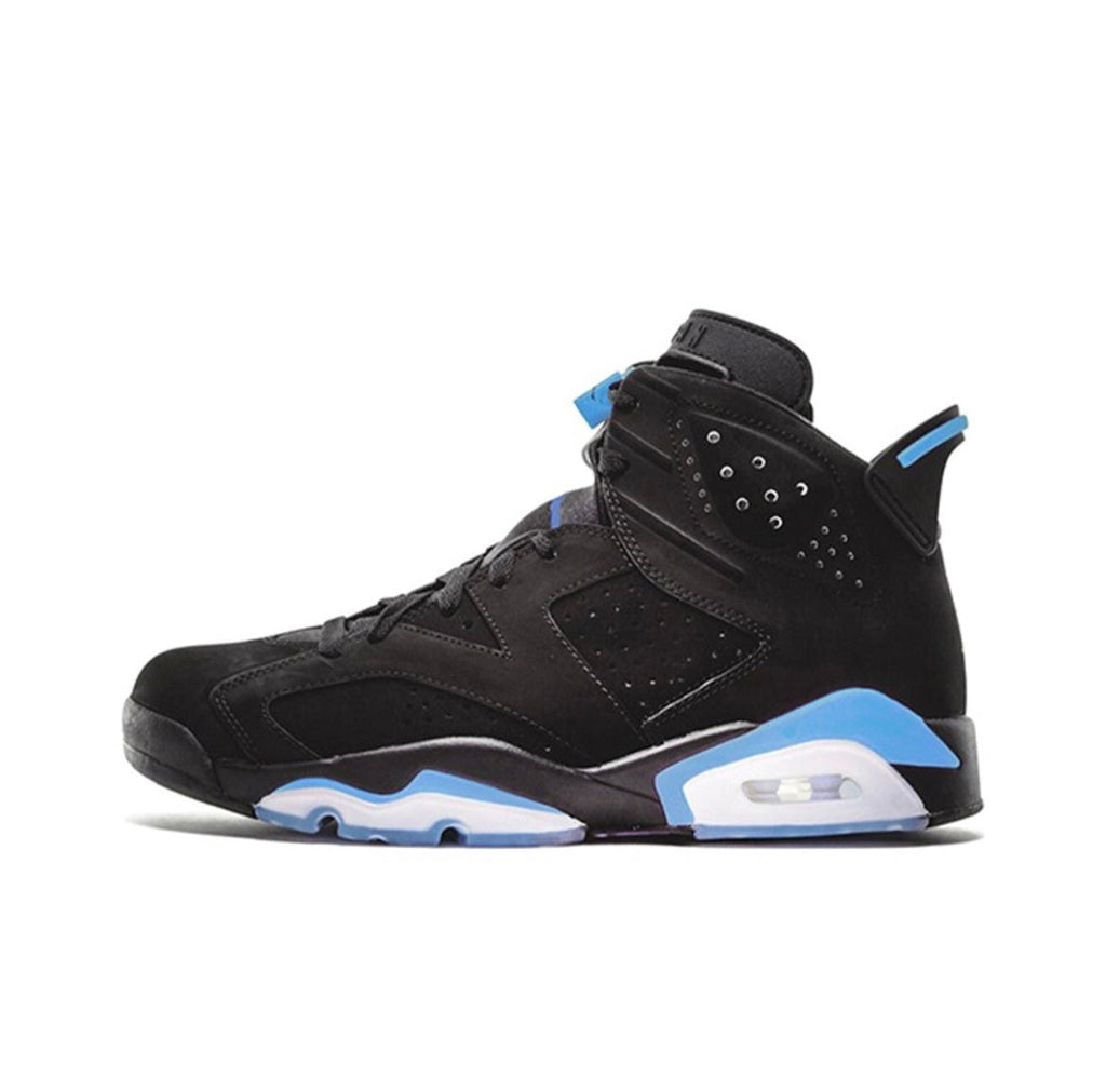 Air Jordan 6 UNC Black and University Blue Sneakers - product image from the listing.