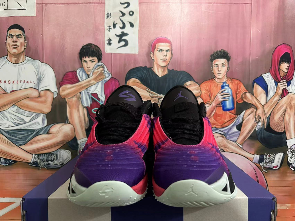 Jordan Tatum 2 Basketball Shoes in Purple Pink Black - product image from the listing.