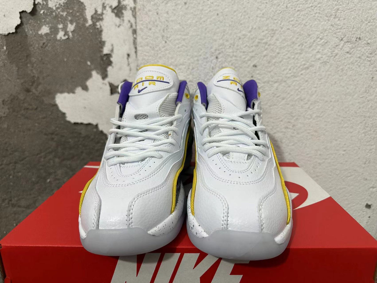 Nike Air Max Uptempo 97 Sneakers in White Purple Yellow - product image from the listing.