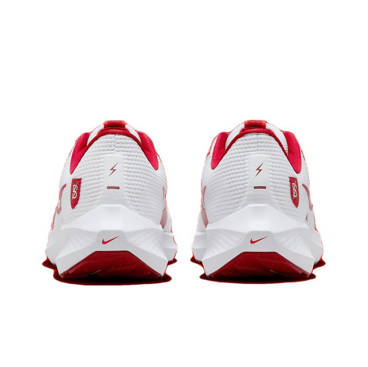 Nike Air Zoom Pegasus 40 Running Shoes in White Red FJ2844-100 - product image from the listing.