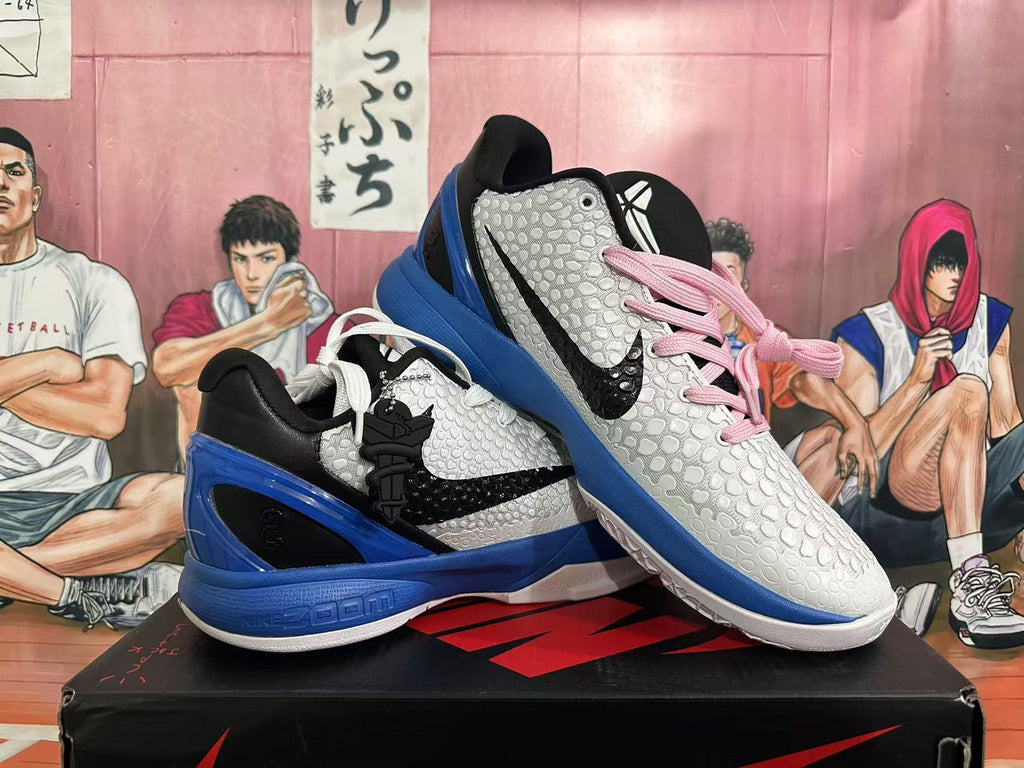 Nike Basketball Sneakers in Black White Blue - product image from the listing.