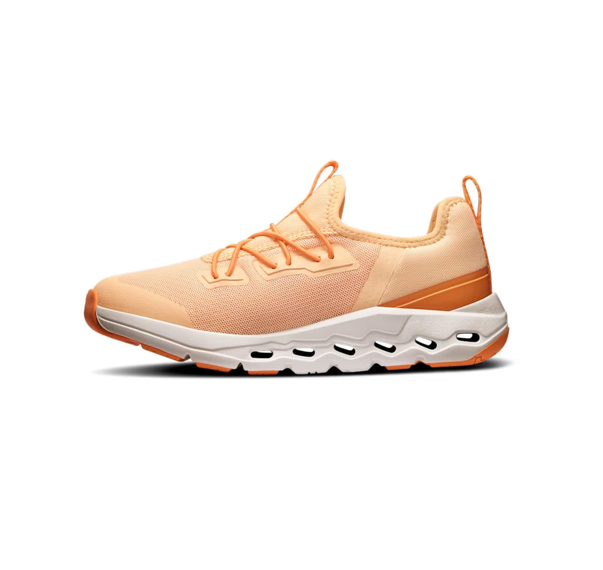 On Little Kids' Cloudleap Tangerine/Blonde Athletic Footwear - product image from the listing.