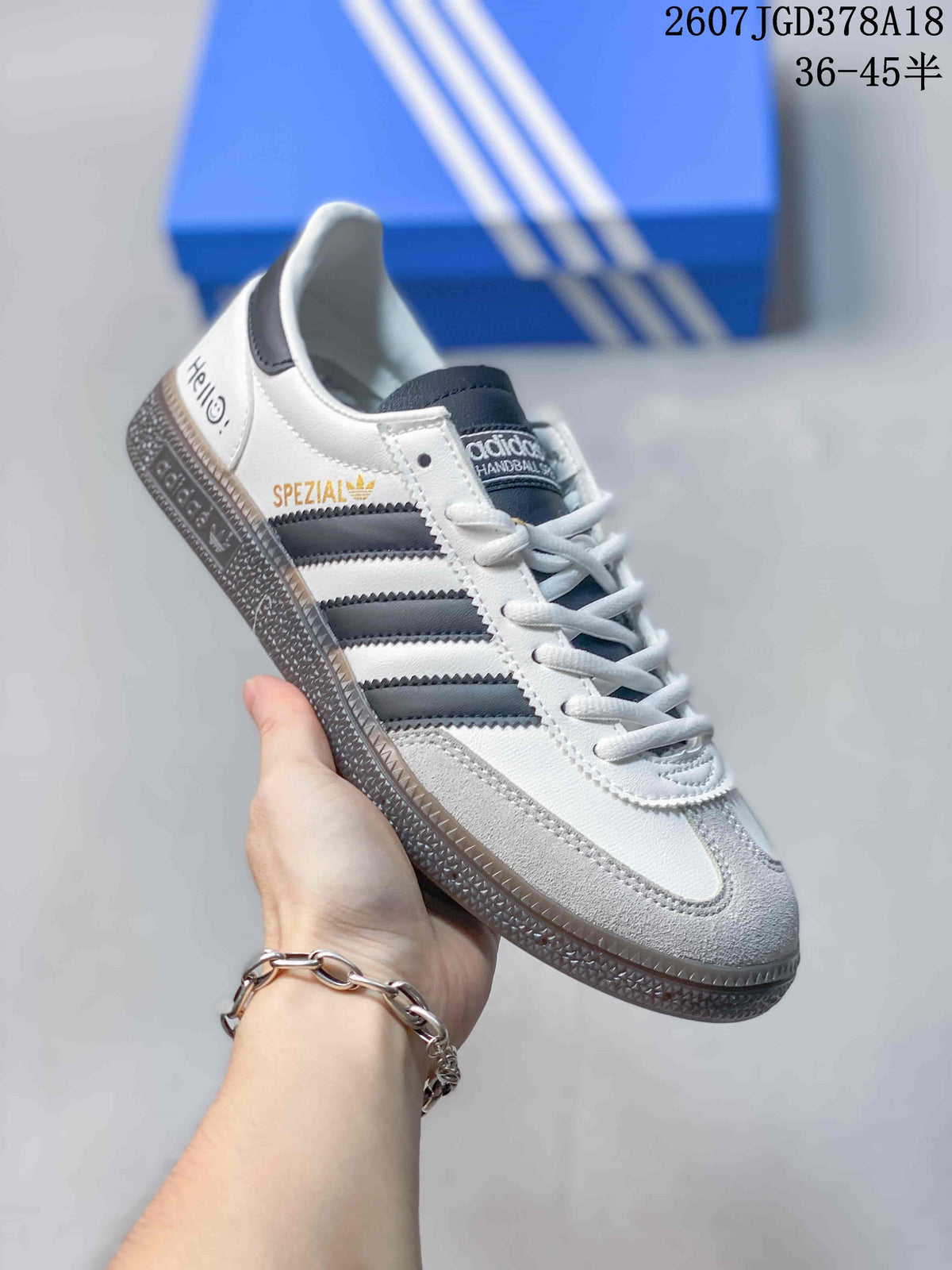 Adidas Originals JH5469 Custom Low-Top Sneakers in White Black - product image from the listing.