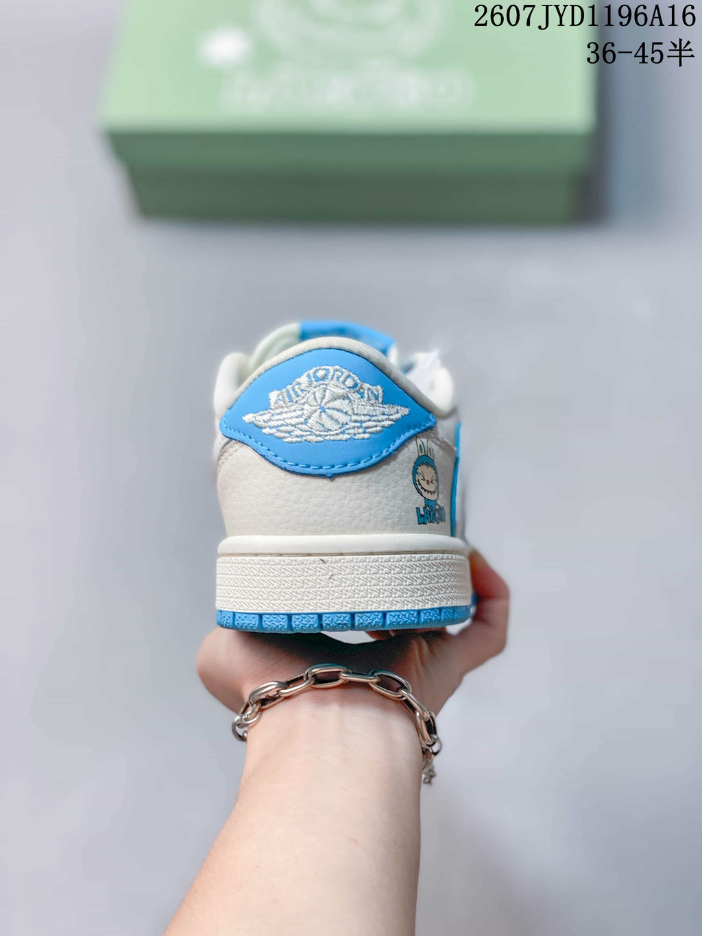 Air Jordan Low Labubu Blue White Sneakers 2607JYD1196A16 - product image from the listing.