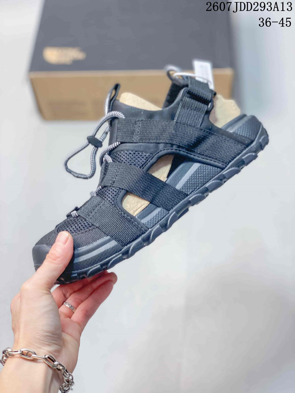 The North Face Outdoor Strappy Sandals in Black 2607JDD293A13 - product image from the listing.