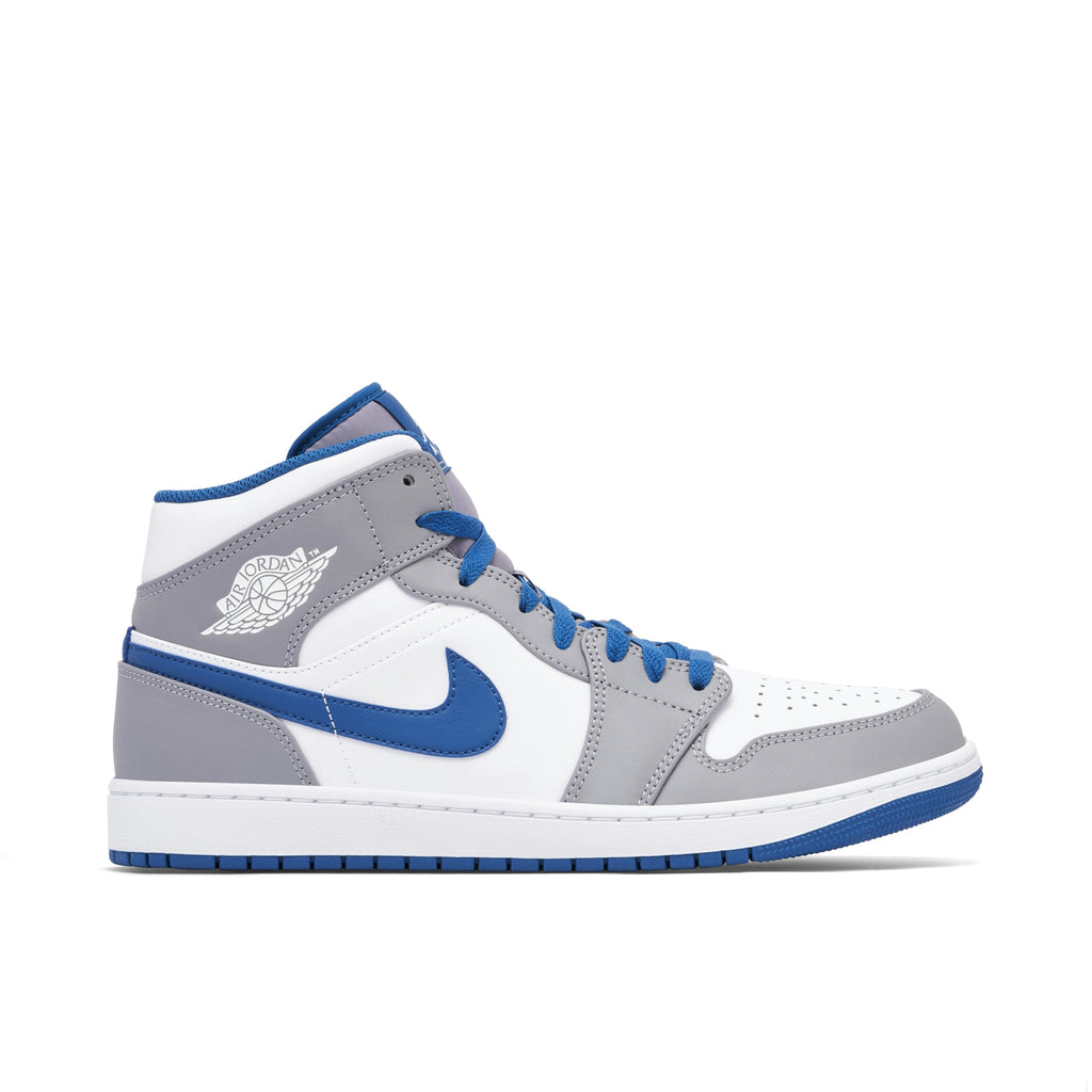 AIR JORDAN 1 MID WHITE TRUE in BLUE GREY - product image from the listing.