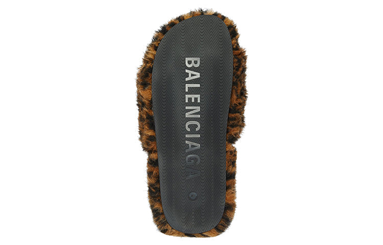 Balenciaga Furry Slides 'Leopard' 654261W2F119634 # for Women - product image from the listing.
