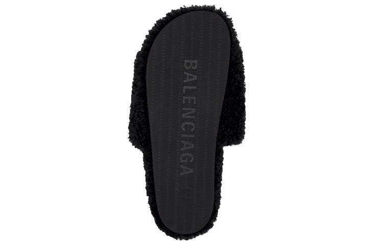 Balenciaga Furry Slides 'Black Red' 654261W2DO11096 # for Women - product image from the listing.