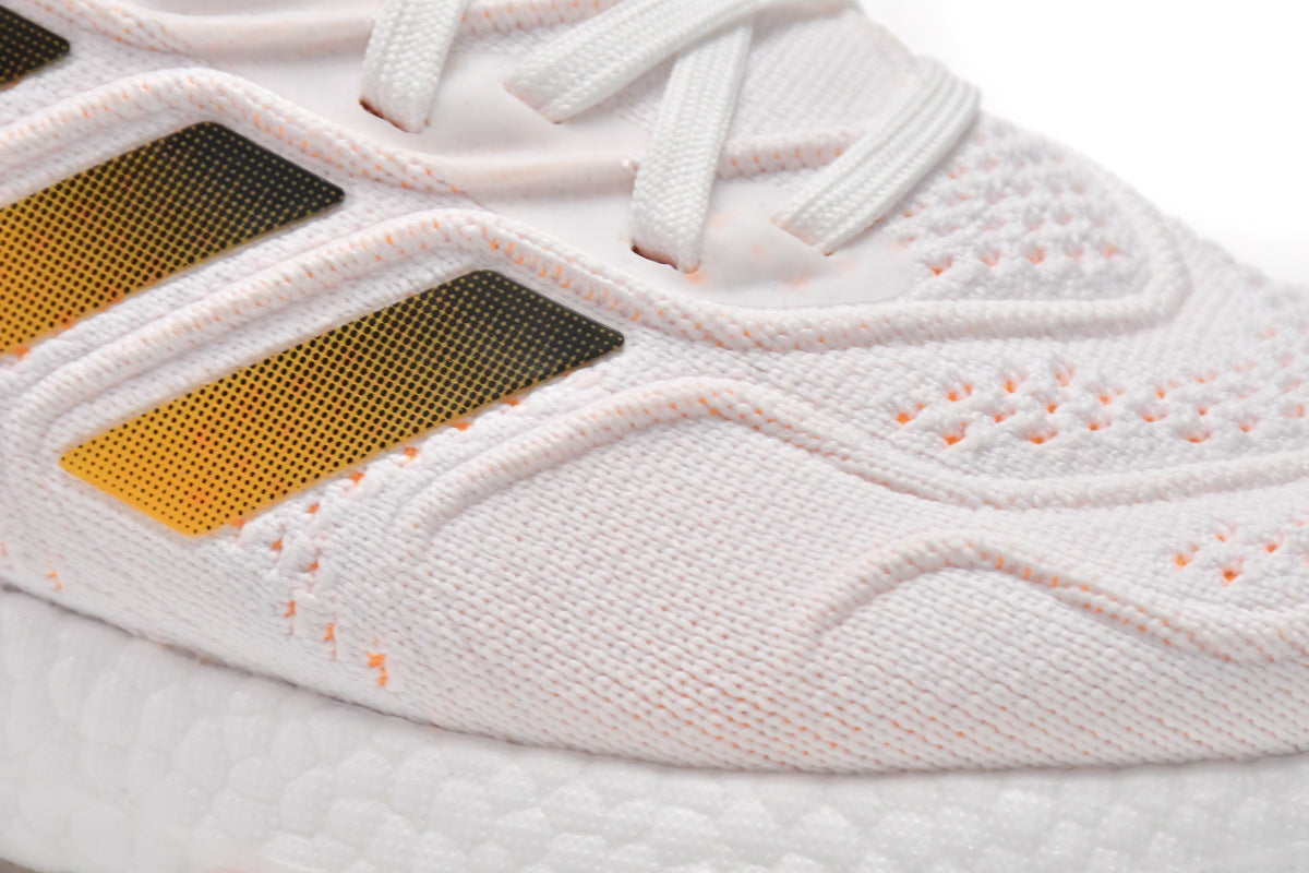 adidas Ultra Boost 2022 Heat.RDY White Flash Running Shoes in Orange GZ0129 - product image from the listing.