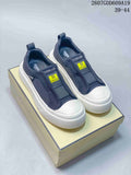 Fendi Navy and White Slip-On Trainers - product image from the listing.