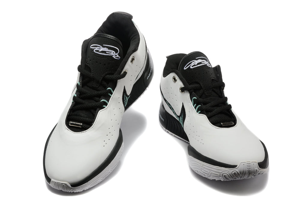Nike 870-17 Basketball Sneakers in White and Black - product image from the listing.