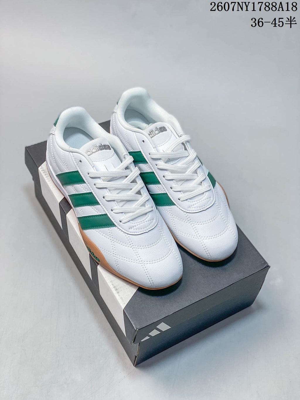 adidas Adipista Trainers in White Green Gum EG8662 - product image from the listing.